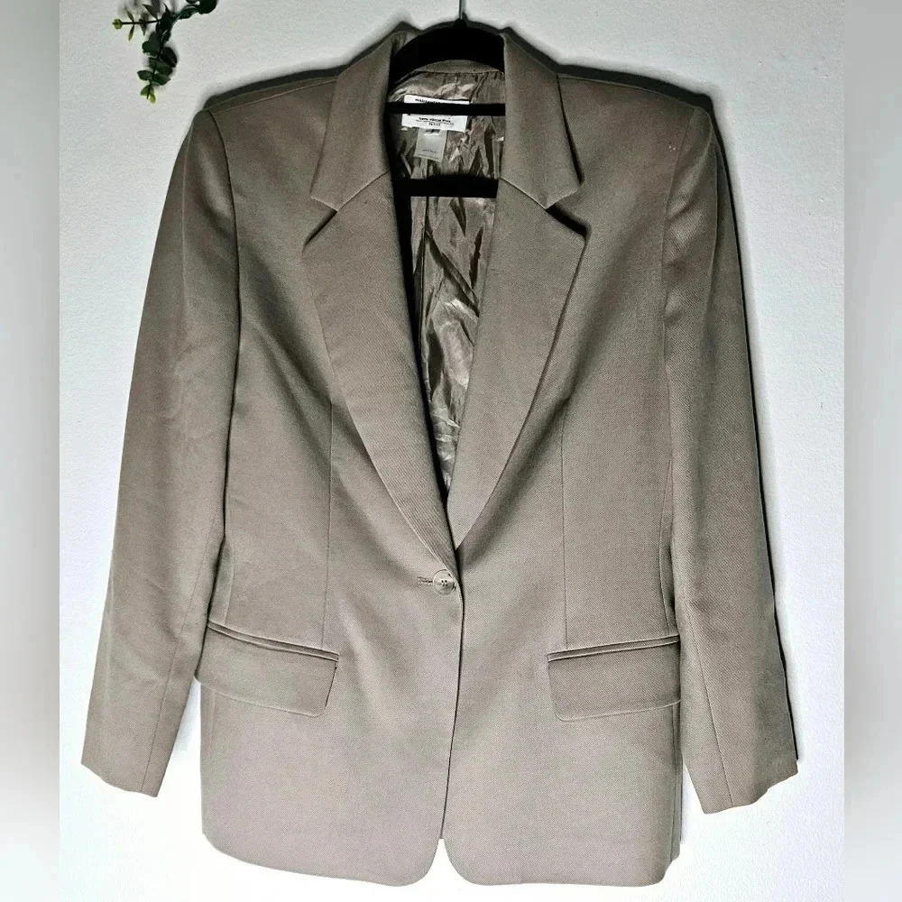 Pendleton 100% Fine Wool Beige One button Slim fit Blazer Jacket Sz 6
